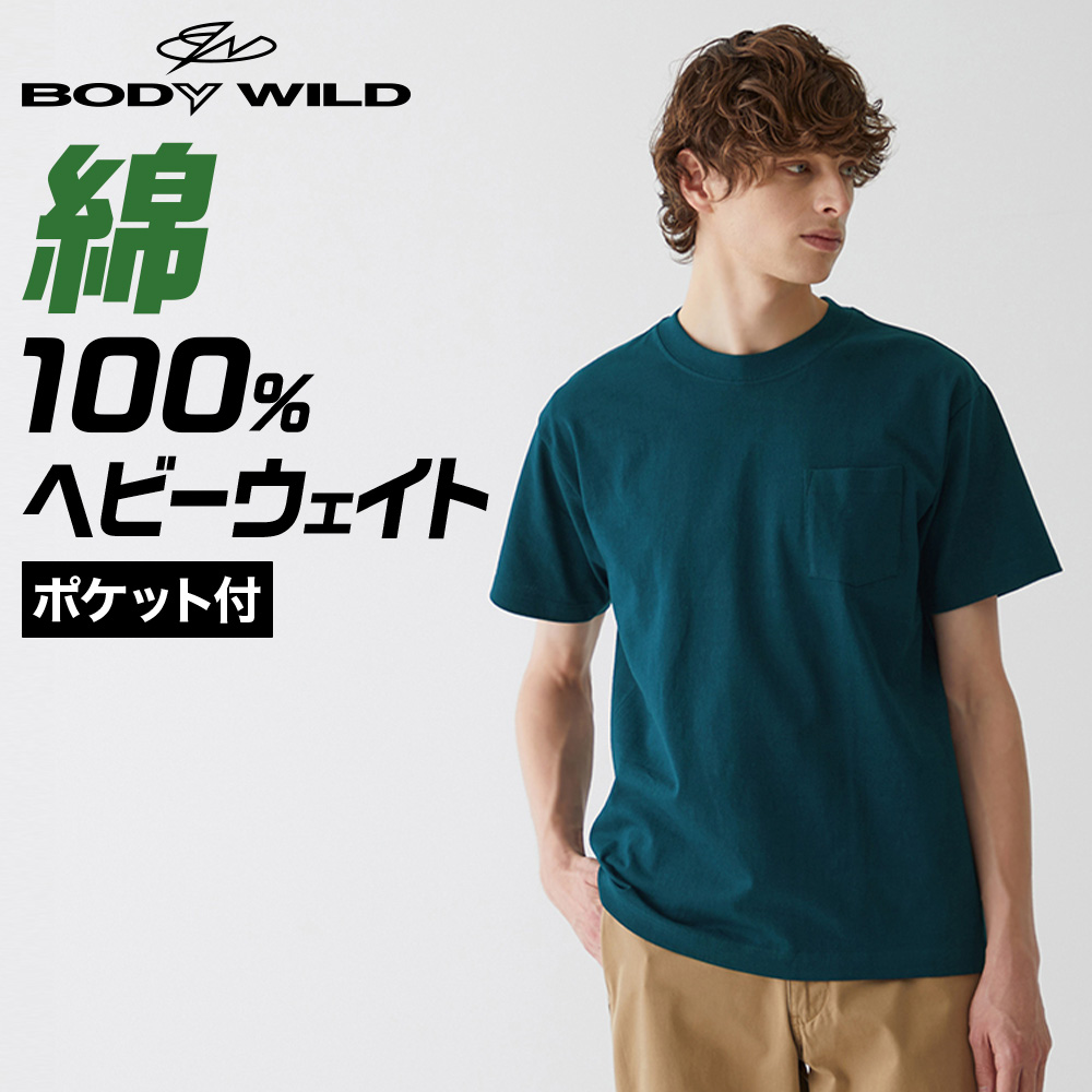 グンゼ GUNZE ボディワイルド BODY WILD tシャツ メンズ 半袖 Tシャツ 無地 クルーネック 丸首 ポケット付 紳士 男性｜gunze｜05