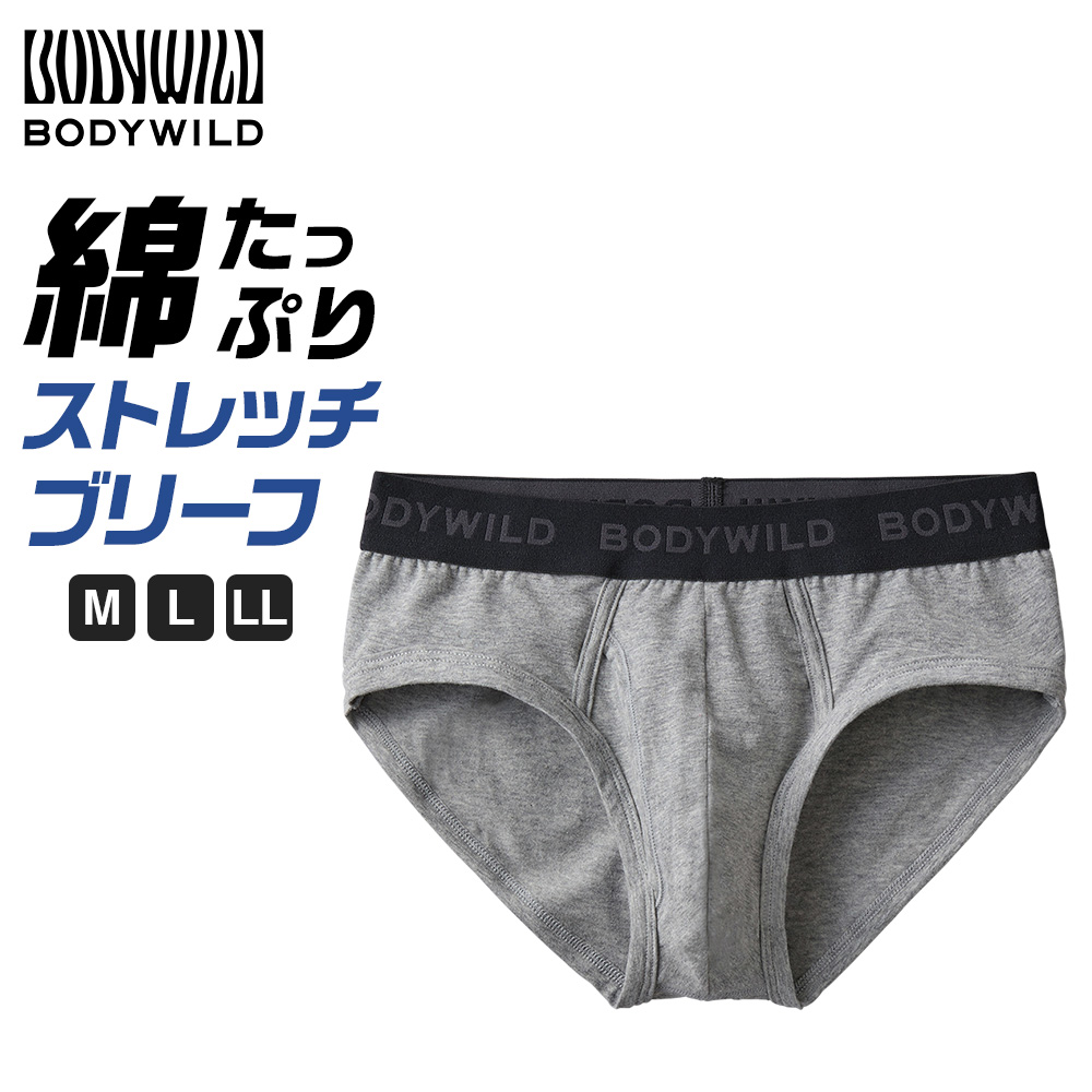 グンゼ ボディワイルド ブリーフ メンズ 前あき 綿混 ストレッチ シンプル ベーシック BODYWILD GUNZE BWB202A | BODY WILD | 02