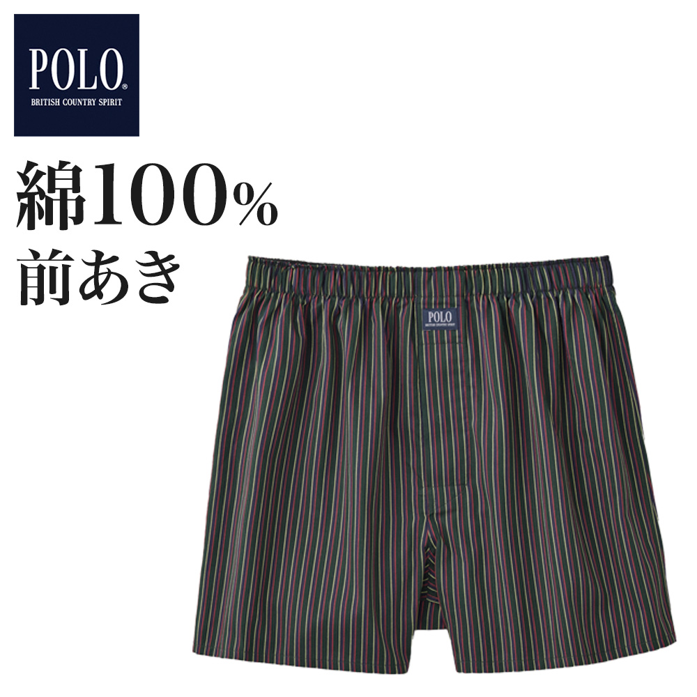 POLO BCS トランクス メンズ 年間 綿100% 前開き チェック 柄