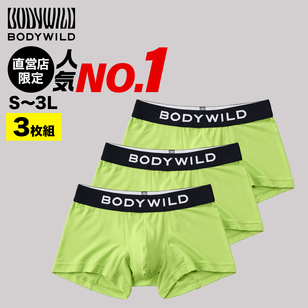 BODY WILD（ボディワイルド） グンゼ ボクサーパンツ 3枚 セット 男性