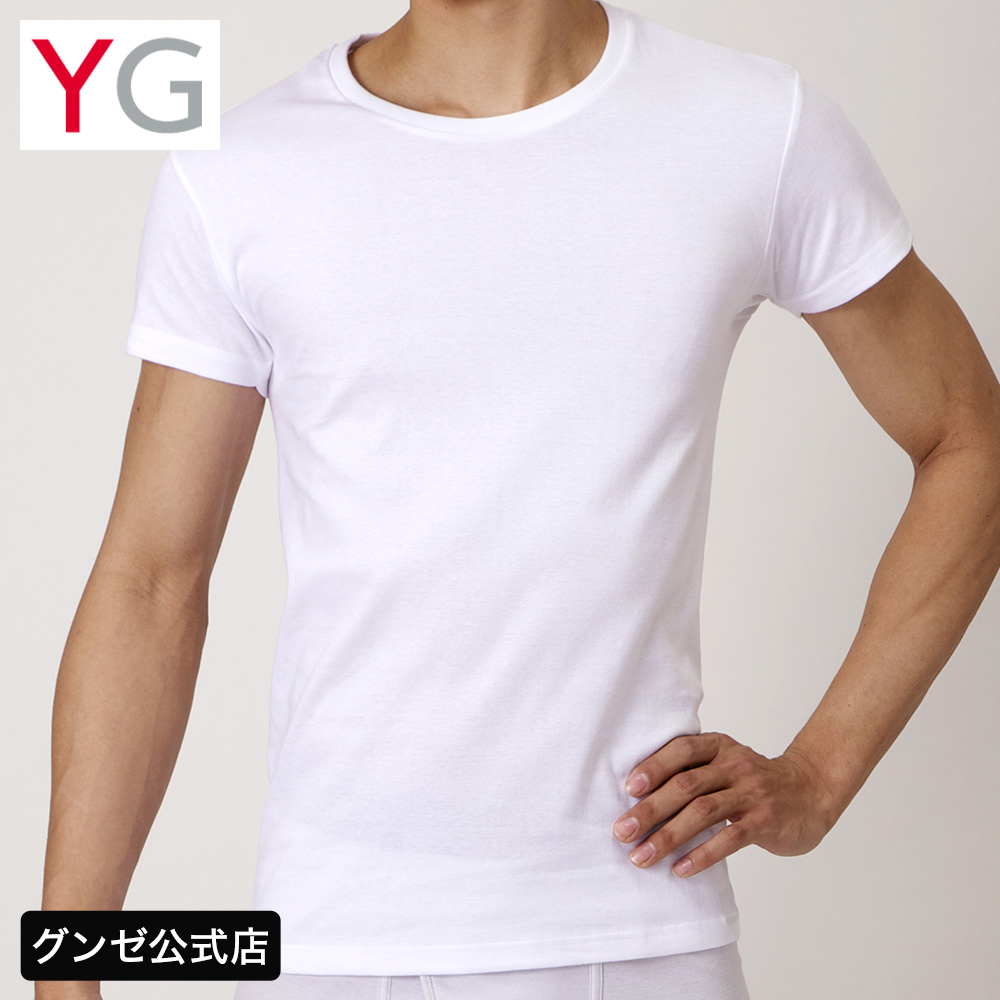 グンゼ インナーシャツ メンズ 綿100％ 半袖 丸首 年間 Ｔシャツ 抗菌防臭 下着 YG 肌着 ...