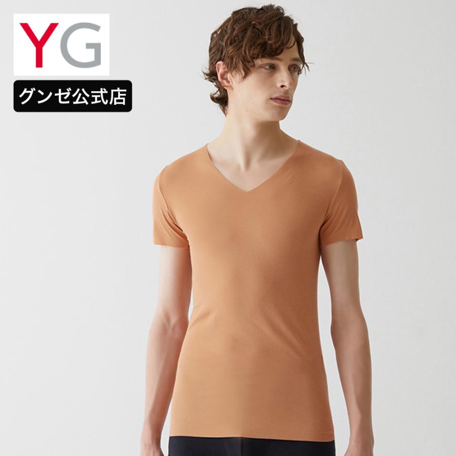 グンゼ インナーシャツ YG CUT OFFシリーズ VネックTシャツ YV1515 メンズ NEWクリアーベージュ 日本M (日本サイズM