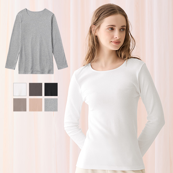 グンゼ 直営店限定 綿100% 長袖 あったかインナー レディース 秋冬 日本製 保湿 裏起毛 10分袖 敏感肌 theGUNZE CK2844
