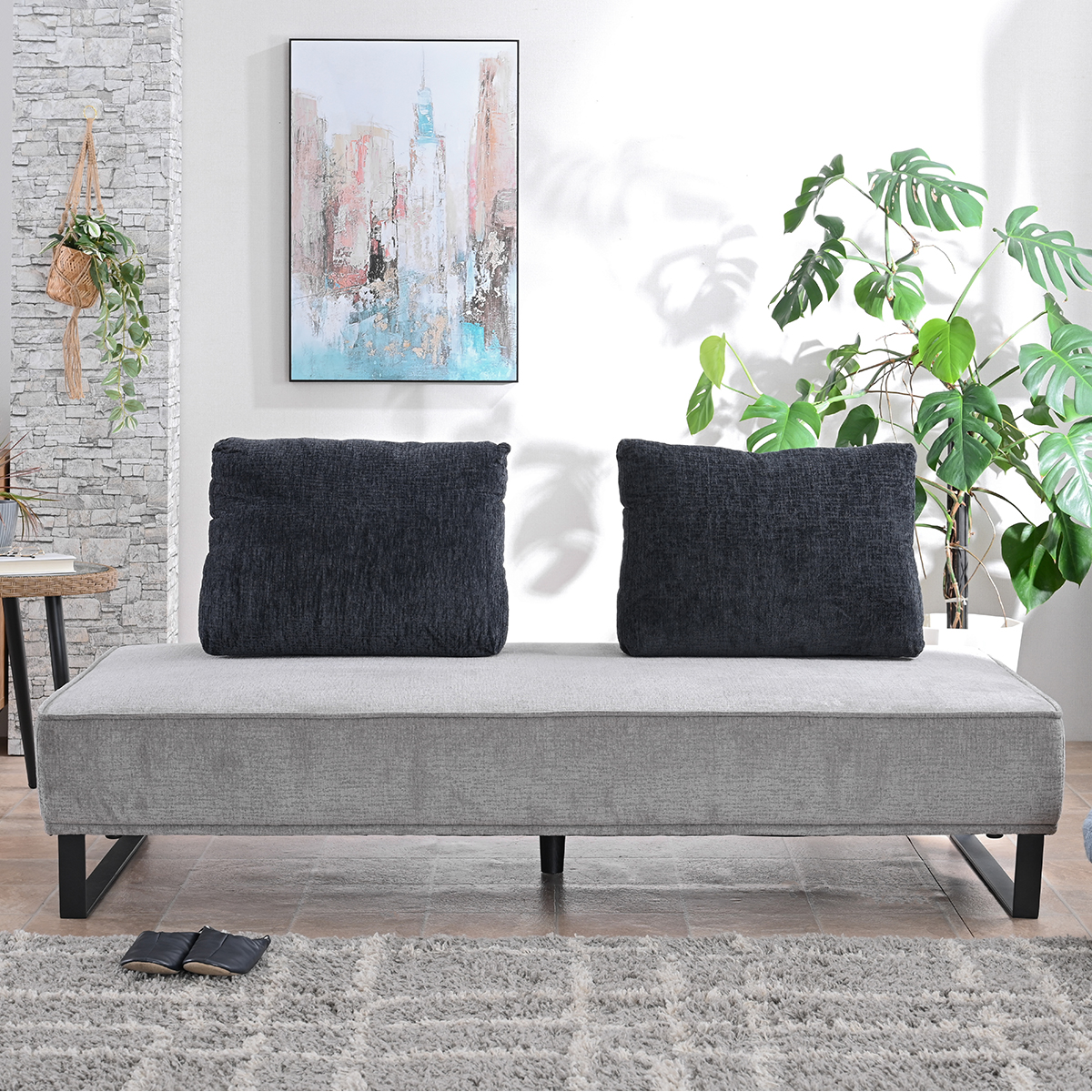 アイランドソファー ソファー ソファ 三人掛けソファー 二人掛けソファー 3P 2P 幅195cm アイランドソファ ローソファー 背クッション st32-9s 玄関渡し | ブランド登録なし | 01