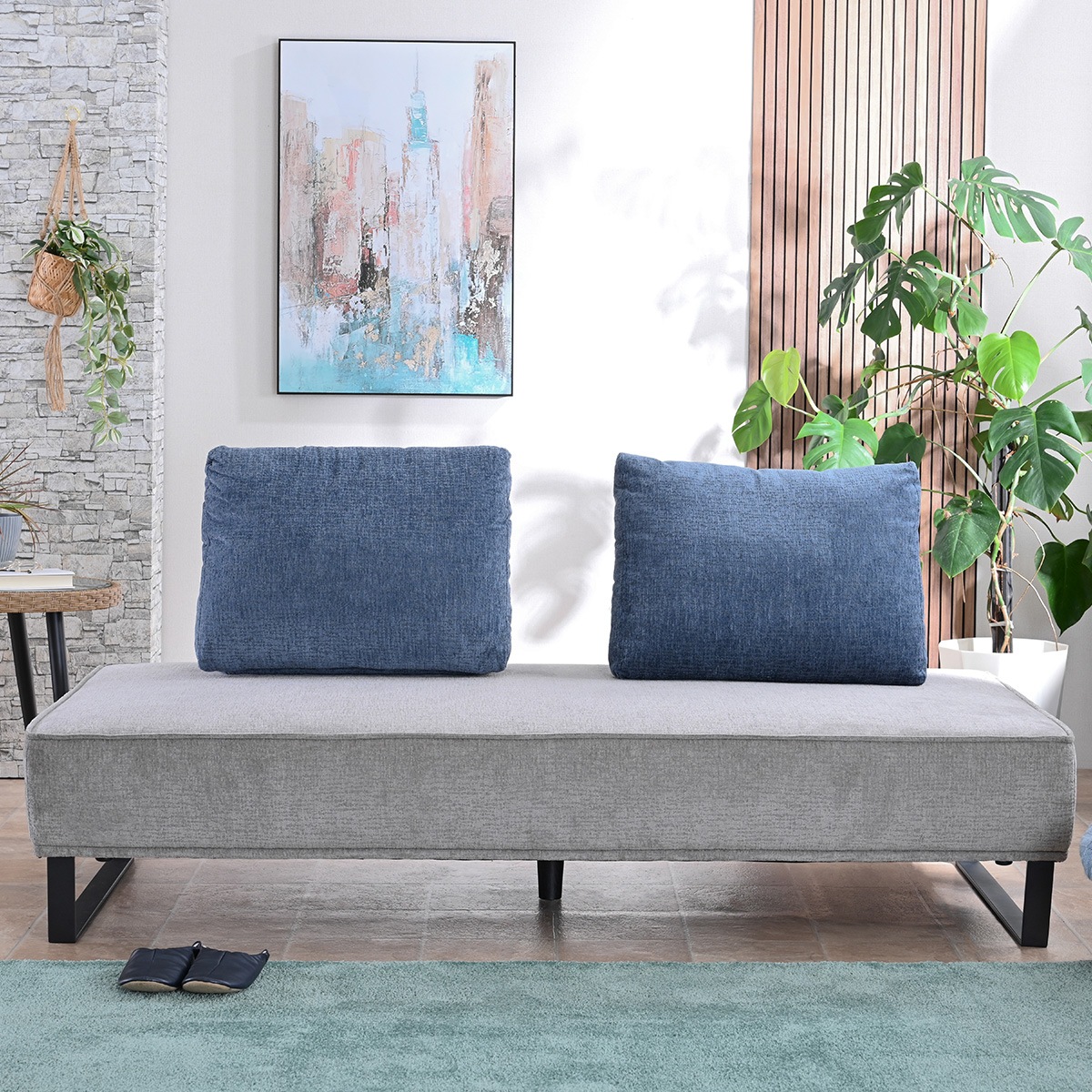 アイランドソファー ソファー ソファ 三人掛けソファー 二人掛けソファー 3P 2P 幅195cm アイランドソファ ローソファー 背クッション st32-9s 玄関渡し | ブランド登録なし | 02