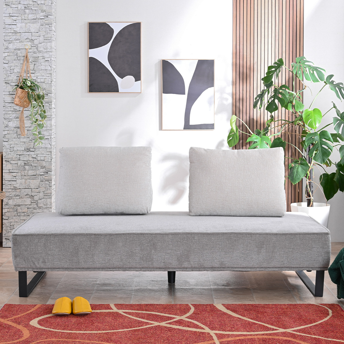 アイランドソファー ソファー ソファ 三人掛けソファー 二人掛けソファー 3P 2P 幅195cm アイランドソファ ローソファー 背クッション st32-9s 玄関渡し | ブランド登録なし | 03