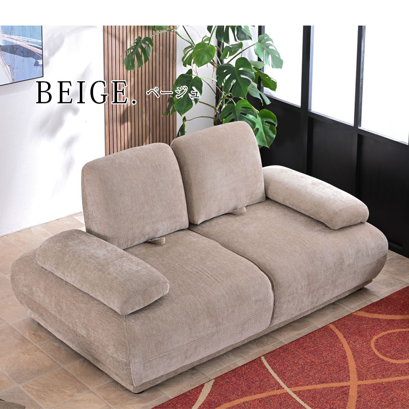 ソファ ソファー 背もたれ可動 2人掛け 2人用 3人 座面が広い あぐら ごろ寝 ローソファ アーム バックレスト 奥行広々 ゆったり座れる st91a 【玄関渡し】 | ブランド登録なし | 01