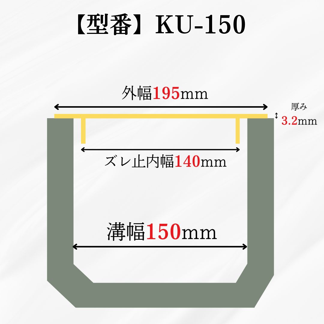 法山本店 縞鋼板 溝蓋 U字溝 KU-150 溝幅150mm用 歩道用荷重 規格 縞板