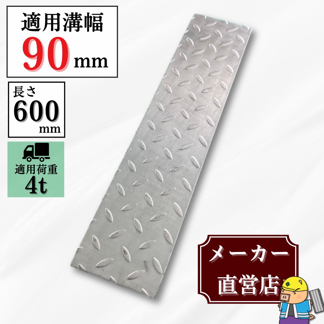 法山本店 縞鋼板 溝蓋 U字溝 KU-90A 溝幅90mm用 小型トラック荷重 規格 