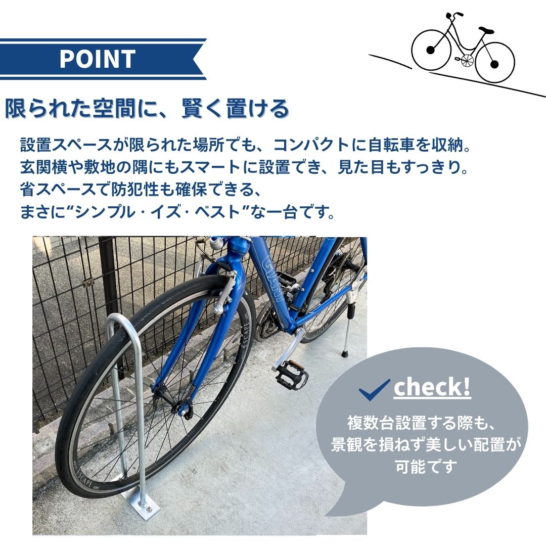 サイクルスタンド アンカー施工用 スチール製 亜鉛メッキ仕上げ 16〜28