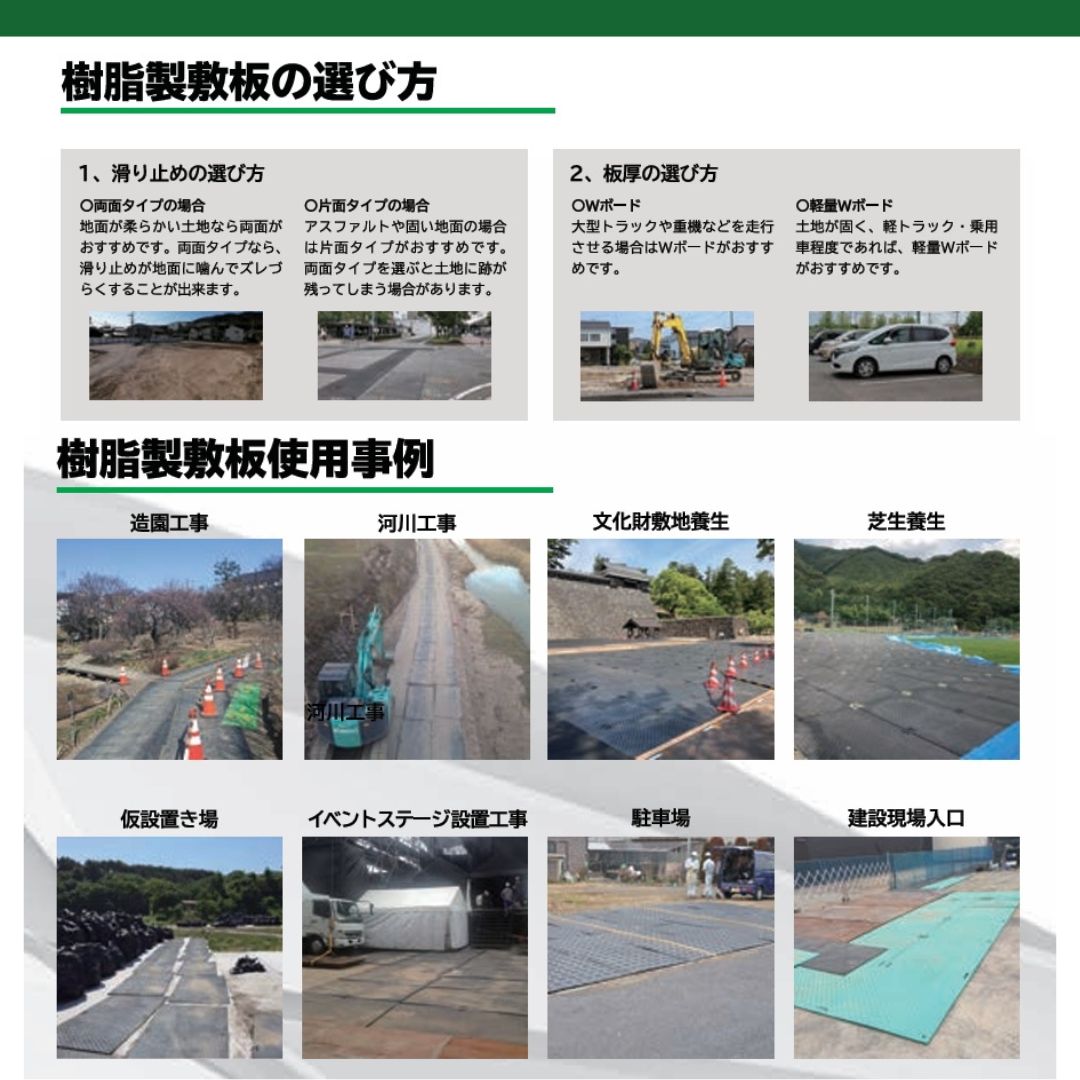 Wボード36 片面凸 3x6寸 910mm x 1820mm 持手穴2ヶ所 4ヶ所 黒・緑