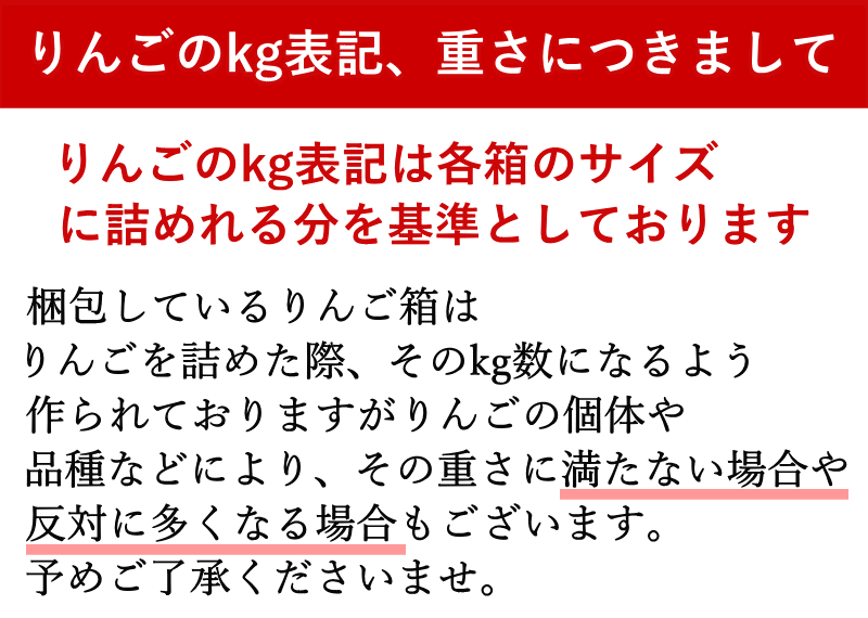 【りんごkg表記】