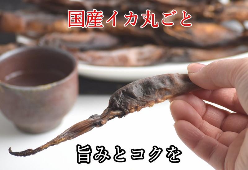  焼丸干しいか 送料無料  国産 いかの肝入り　いかのゴロ入り　丸干し 烏賊 国産 