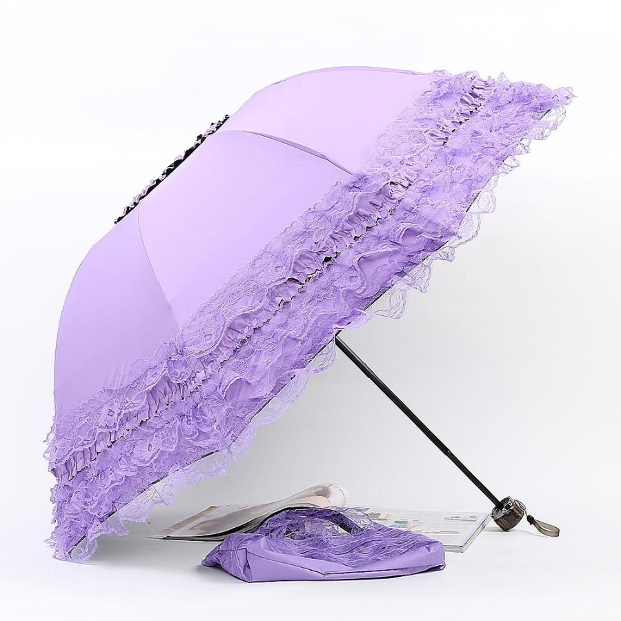日傘 折りたたみ フリル 完全遮光 晴雨兼用 軽量 撥水 バンブー 遮光率100% 1級遮光 遮熱 涼しい かわいい｜guti-st｜03