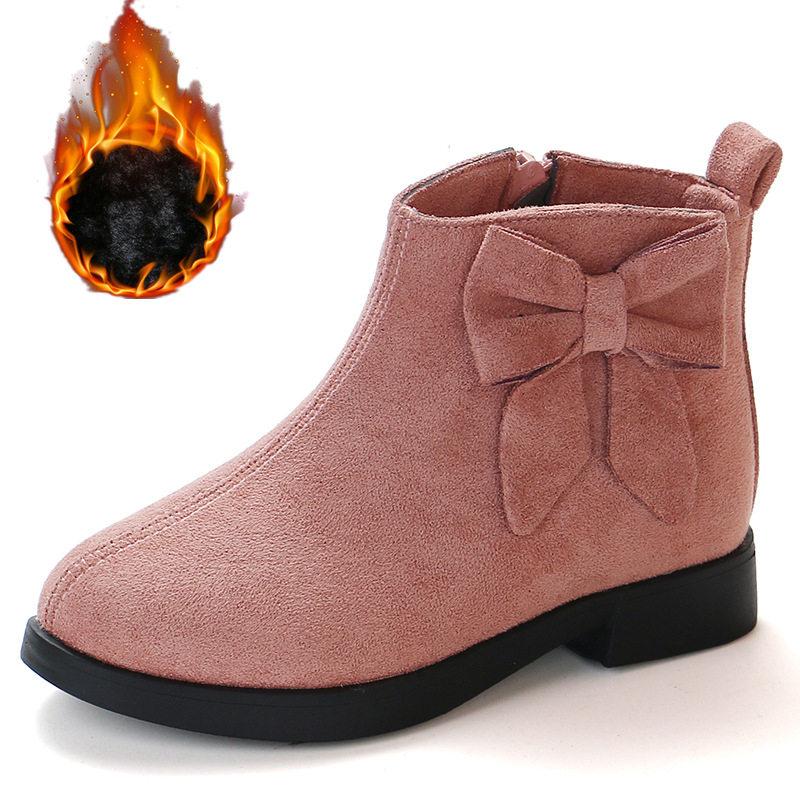 ショートブーツ 安い 売れ筋 女の子 キッズ オシャレ きれいめ リボン 防寒 あったか 秋 冬  姫様風 可愛い 防風保温 ジュニア 通園 通学 | ブランド登録なし | 05