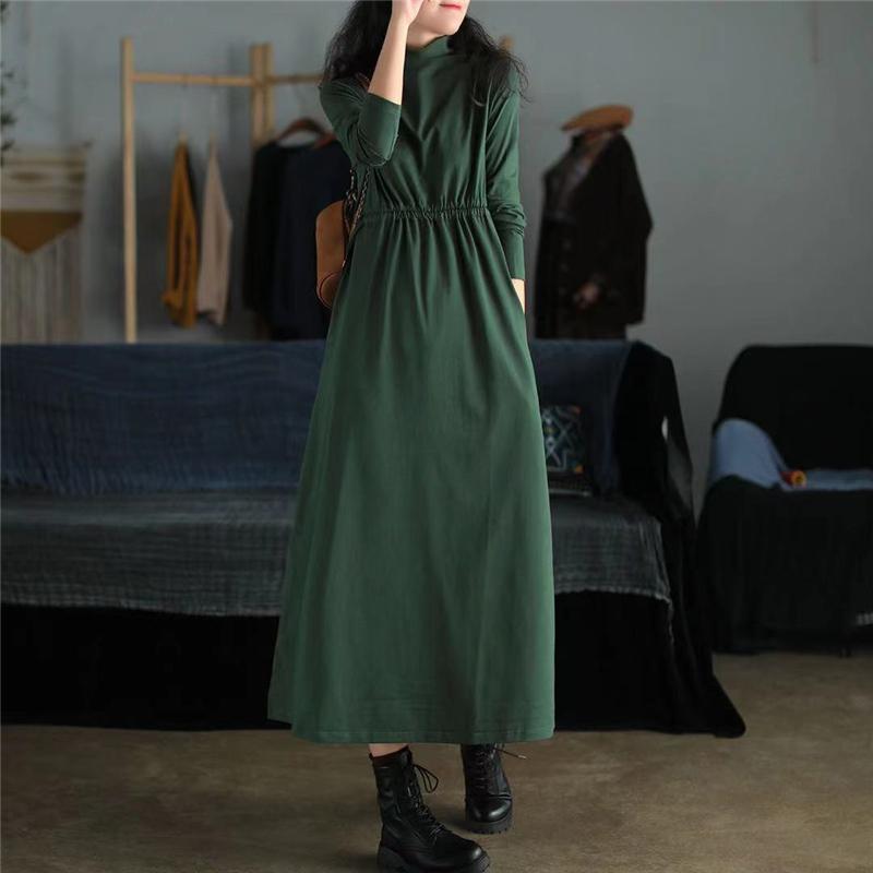 ワンピース レディース 春服 マキシワンピース シンプル 長袖カットソー ロングtシャツ uvカット 体型カバー お洒落 着痩せ カジュアル ゆったり | ブランド登録なし | 04