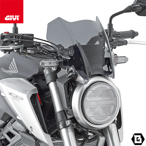 【9/1当店在庫品】GIVI A1164 スモークスクリーン／HONDA CB 300 R (18 - 23) / HONDA CB 125 R  (21 - 23)専用／ジビ