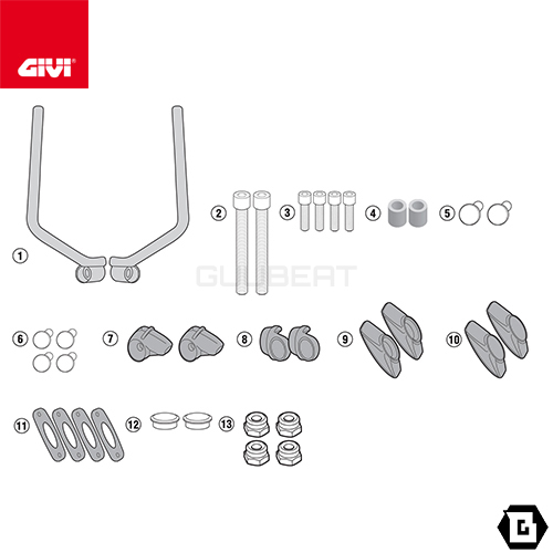 GIVI（ジビ） GIVI 7407A クリアスクリーン 透明ウインドシールド