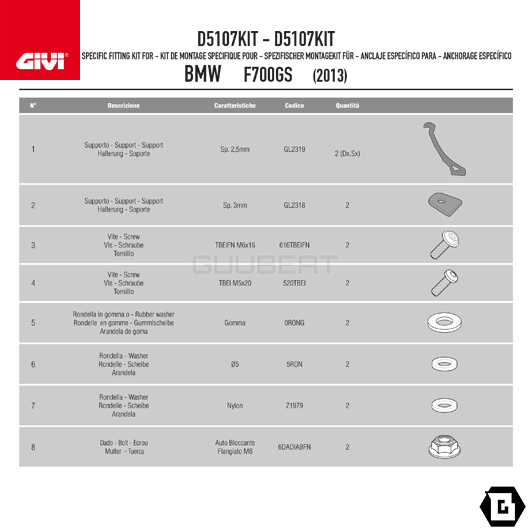 GIVI（ジビ） GIVI 5107DT スクリーン クリア 大型ウインドシールド