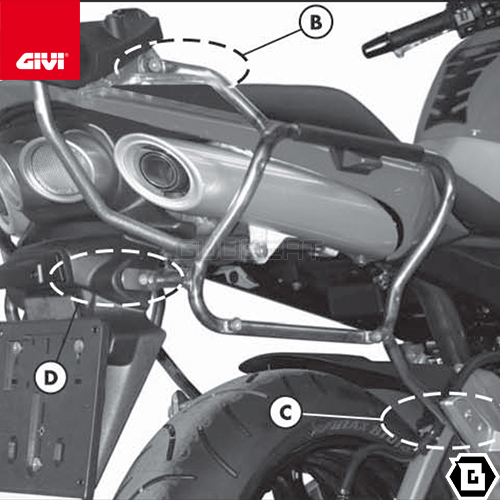 GIVI SR116M スペシャルリアラック リアキャリア／SUZUKI GSR 600 (06 - 11)専用 : sr116m :  GUUBEAT-MOTO - 通販 - Yahoo!ショッピング