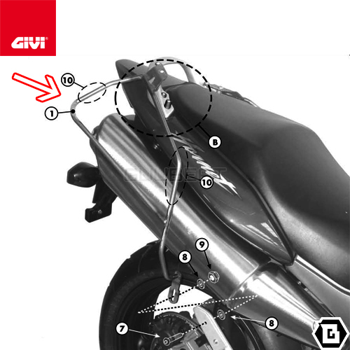 GIVI 162FZ リアキャリア リアボックス 用 MONORACK モノラック