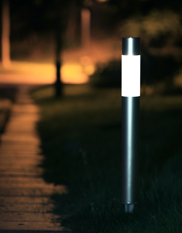 GWSOLAR【アルミポールソーラーライト 高さ70cm 2個組 】直径7cm