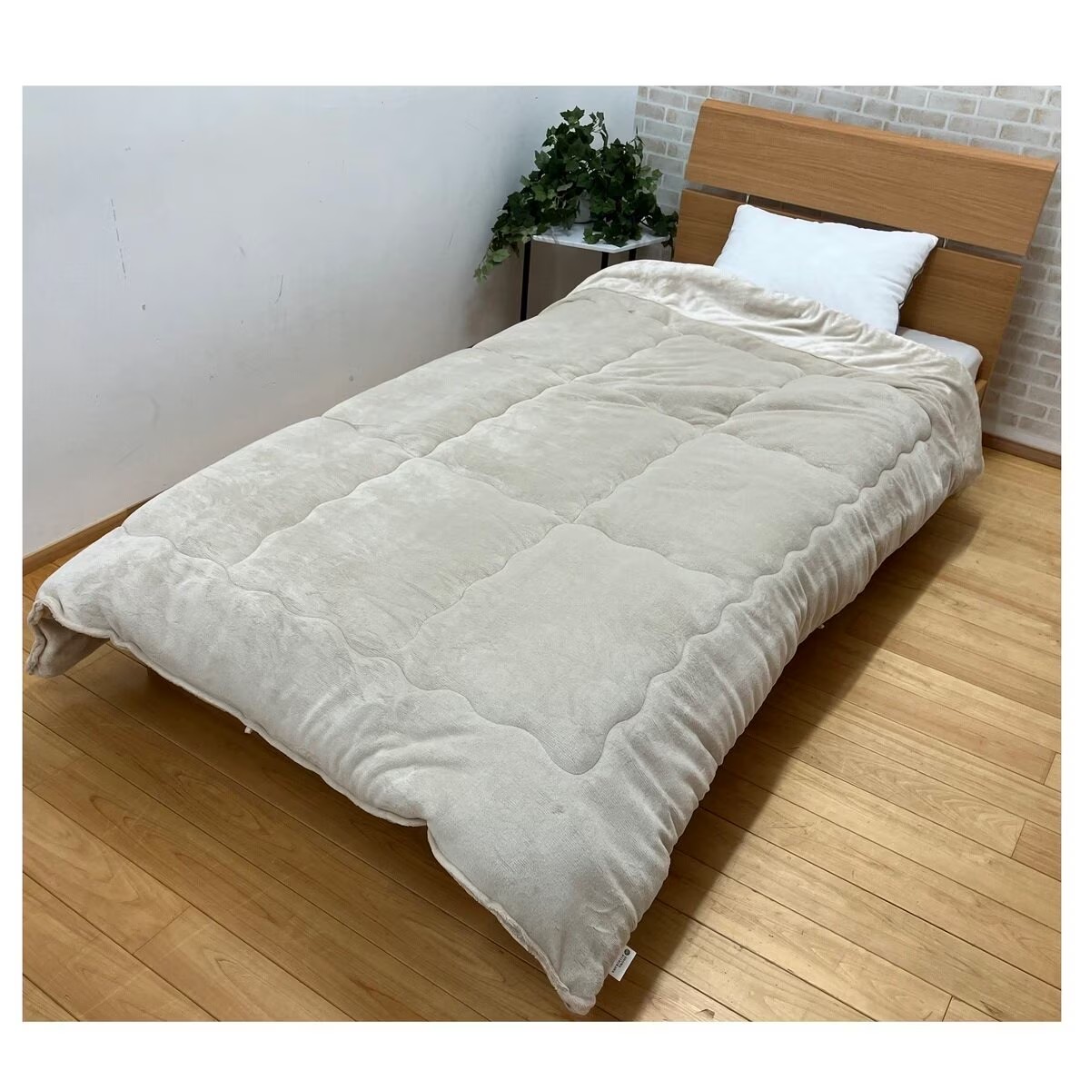 【新品】昭和西川 フランネル掛け布団 シングル 150x200cm ベージュ magnet_173285227406.png