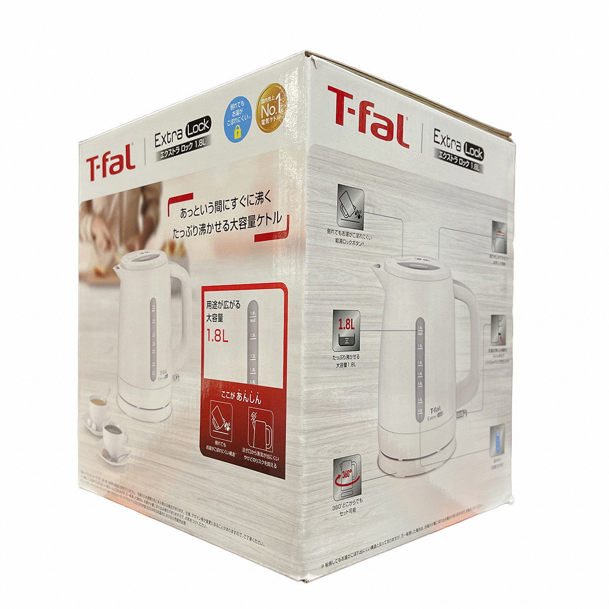 T-fal（ティファール） 電気ケトル エクストラ ロック 1.8L KO1631JO