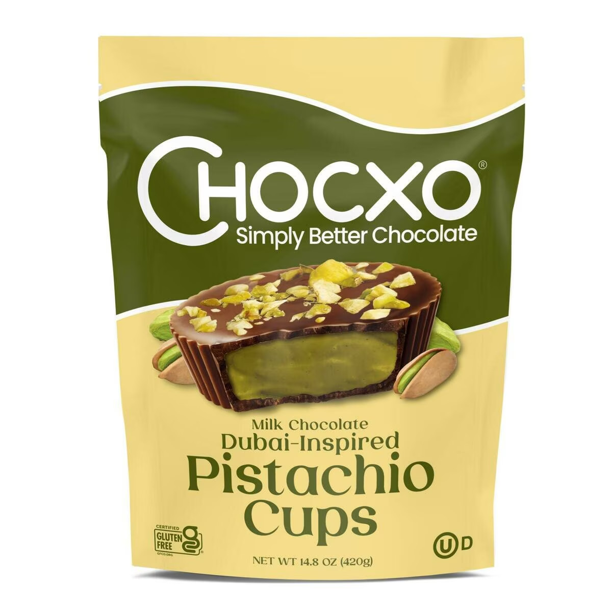 CHOCXOドバイスタイル ミルクチョコレート ピスタチオ カップ 420g(約