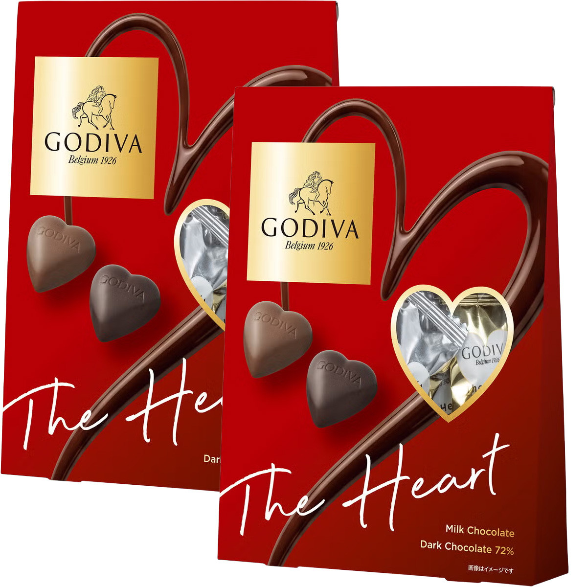 ゴディバ（GODIVA） ハートチョコレート アソートメント 40粒入りx2箱