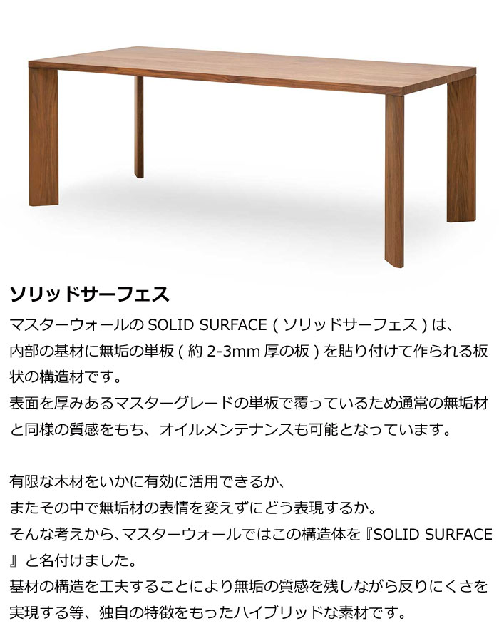 MASTERWAL（マスターウォール） エクス ダイニングテーブル W1800