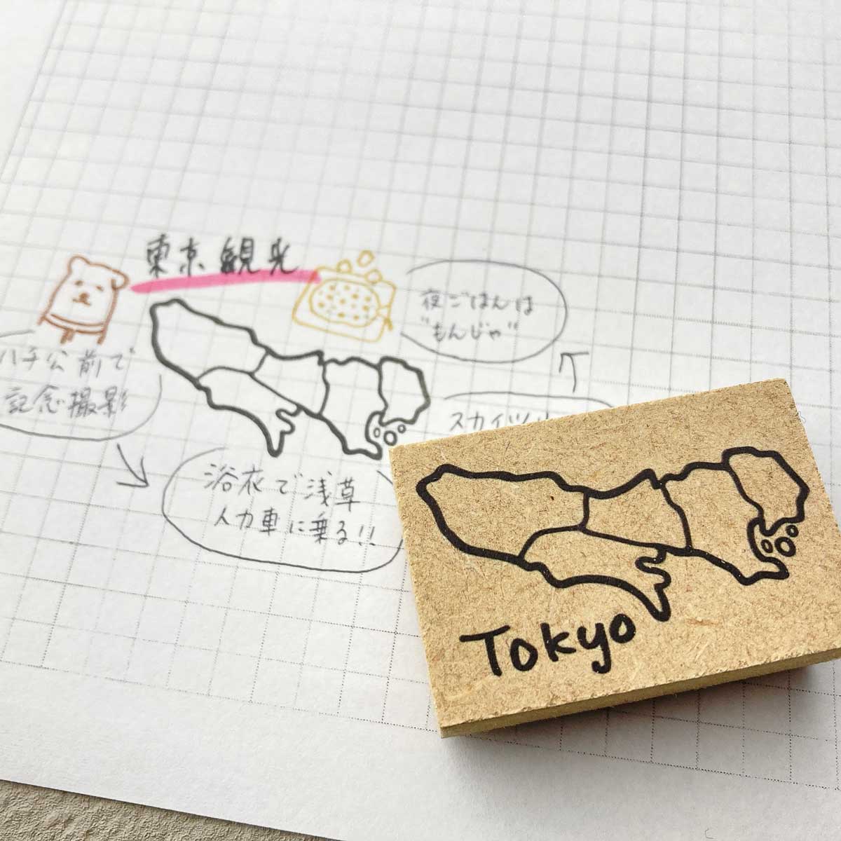 都道府県スタンプ 東京 CP : stamp knot - 通販 - Yahoo!ショッピング