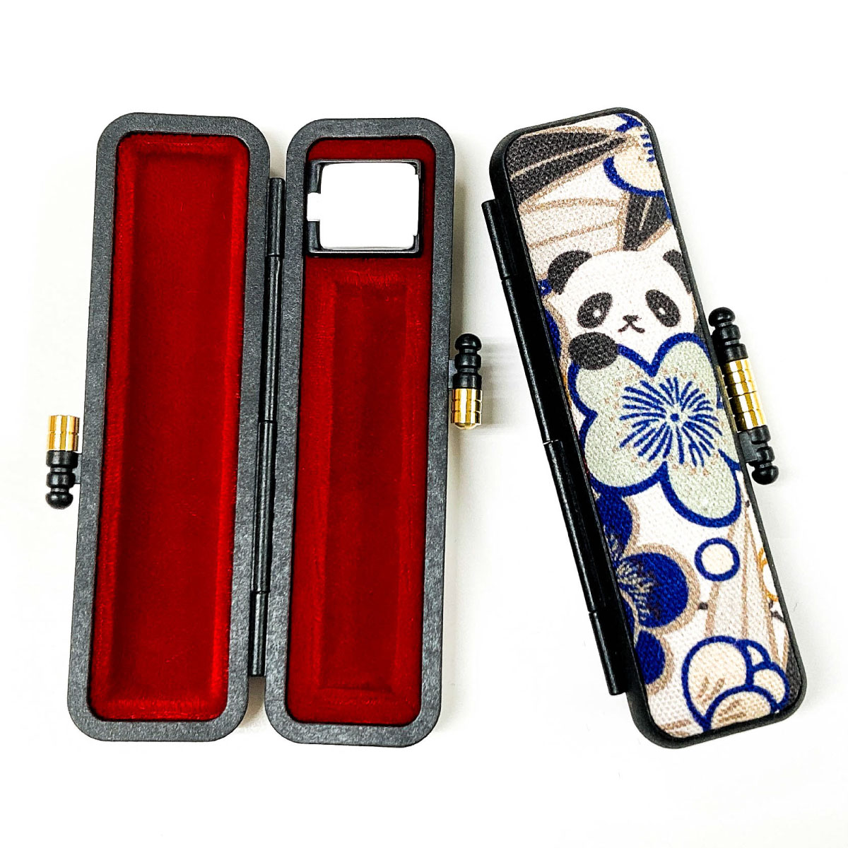 かわいい 印鑑ケース ジャパンダ 朱肉付き はんこ ケース CP : stamp