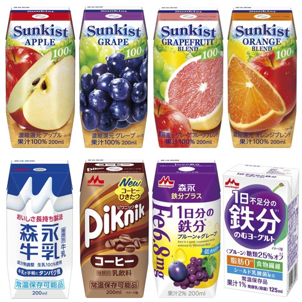 【20%OFF】森永乳業 夏の暑い時期おすすめ飲料!お手軽200mlサイズ飲料などがお買い得!常温保存可能だからストックにおすすめ