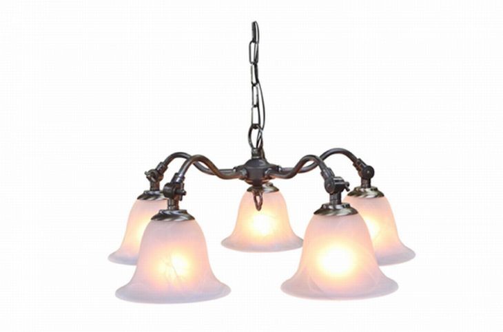 真鍮 シャンデリア （SS50AB 416） LED対応 クラシカルなデザインの5灯