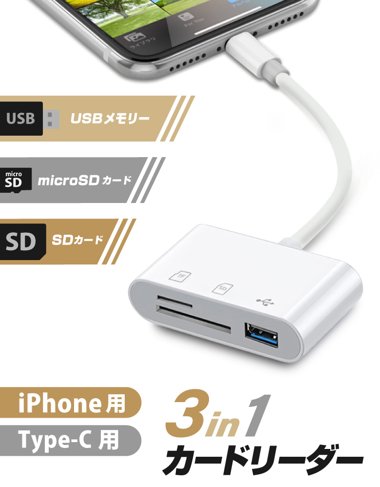 Amazon.co.jp: i-Phone SDカードリーダー カードリーダー 【新