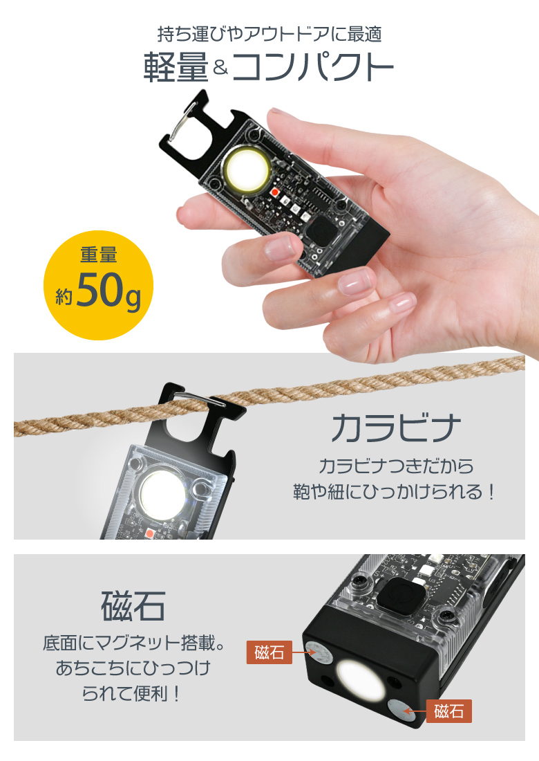 Panasonic ハンディライト 折りたたみ式 二灯式 COBライト ソーラー充電 LEDライト 多機能ライト ミニライト USB