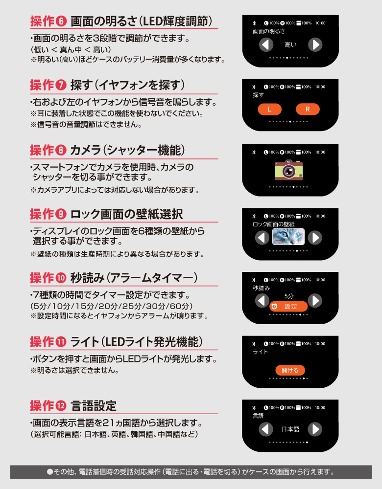 ディスプレイ付きANCワイヤレスイヤホン 