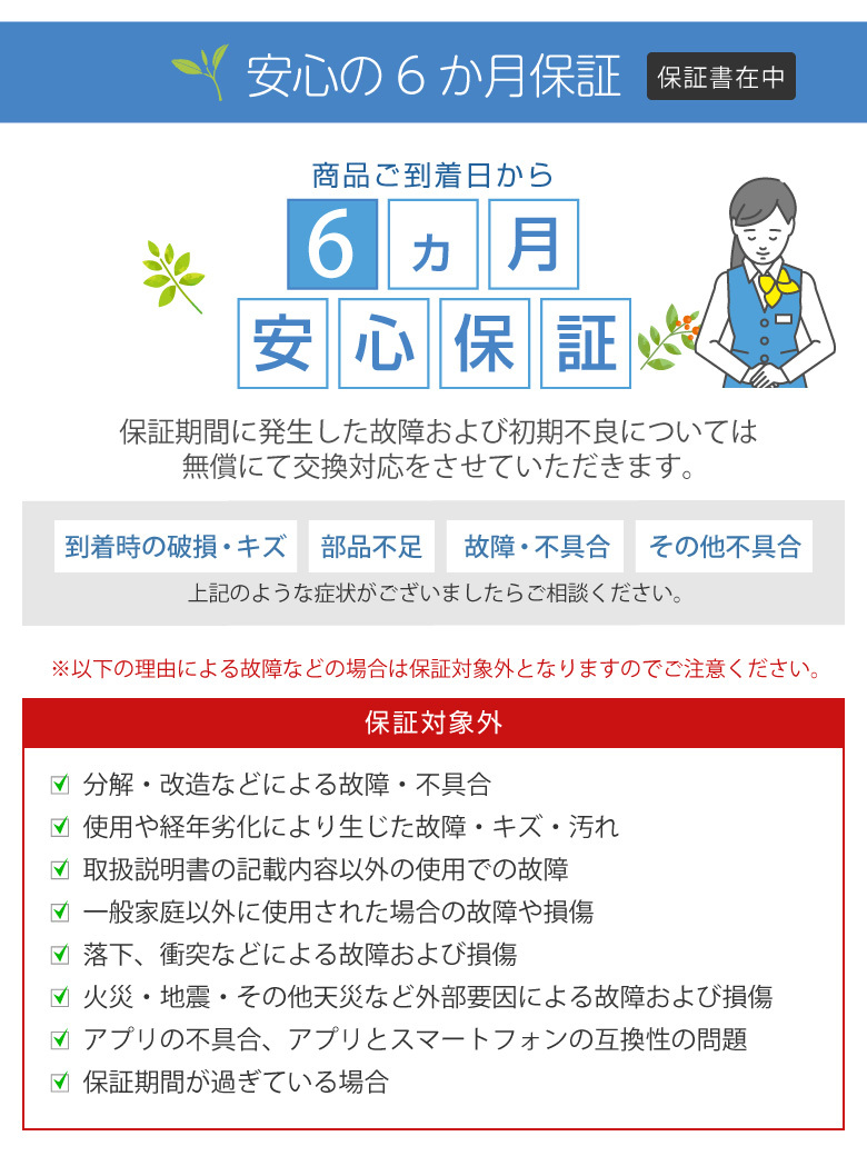 6か月保証