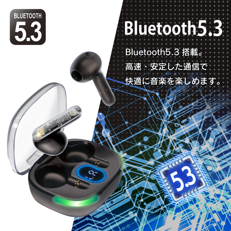 新品未使用！Bluetooth5.3フルワイヤレスイヤホン Amazon.co.jp: ワイヤレスイヤホン 2024最新 Bluetooth イヤホン