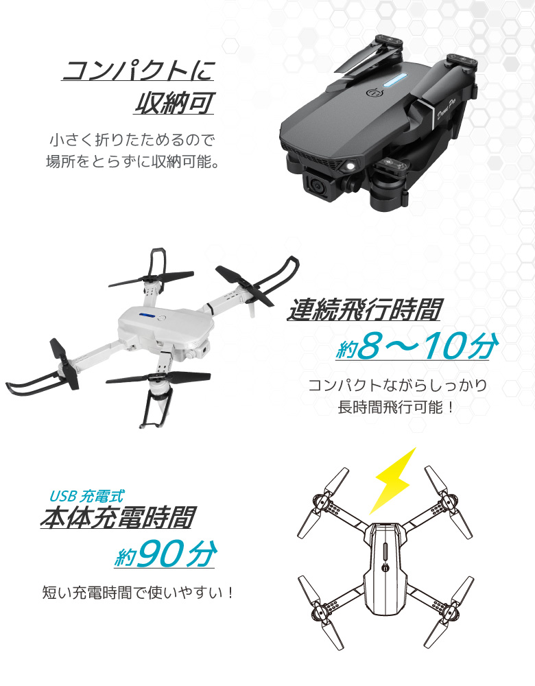ドローン 100g未満 カメラ付き 免許不要 おもちゃ 動画撮影可能