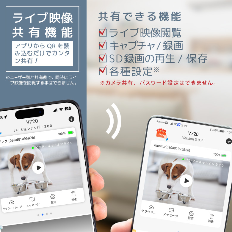 Wi-Fiピタッとカメラ 防犯カメラ 見守りカメラ ペットカメラ ベビー