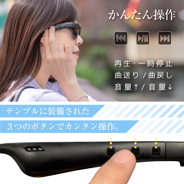 スマートグラス サングラス Bluetooth5.4 ワイヤレス ブルートゥース