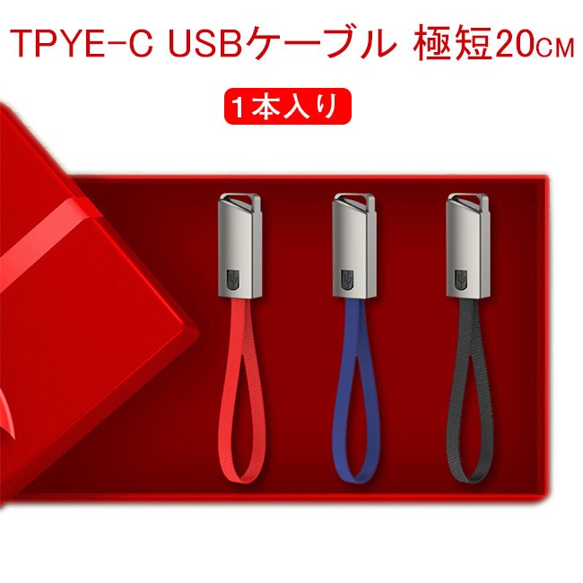 Type-C　白色　20cm　２本　短い　USB　タイプC　充電通信ケーブル
