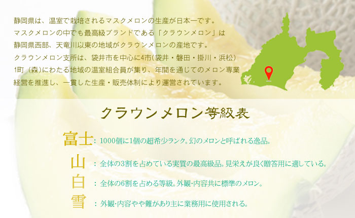 メロン クラウンメロン 山等級 1.2kｇ×1玉 静岡県産 めろん ギフト お取り寄せグルメ ギフト お取り寄せ :crm001:はちやフルーツ -  通販 - Yahoo!ショッピング