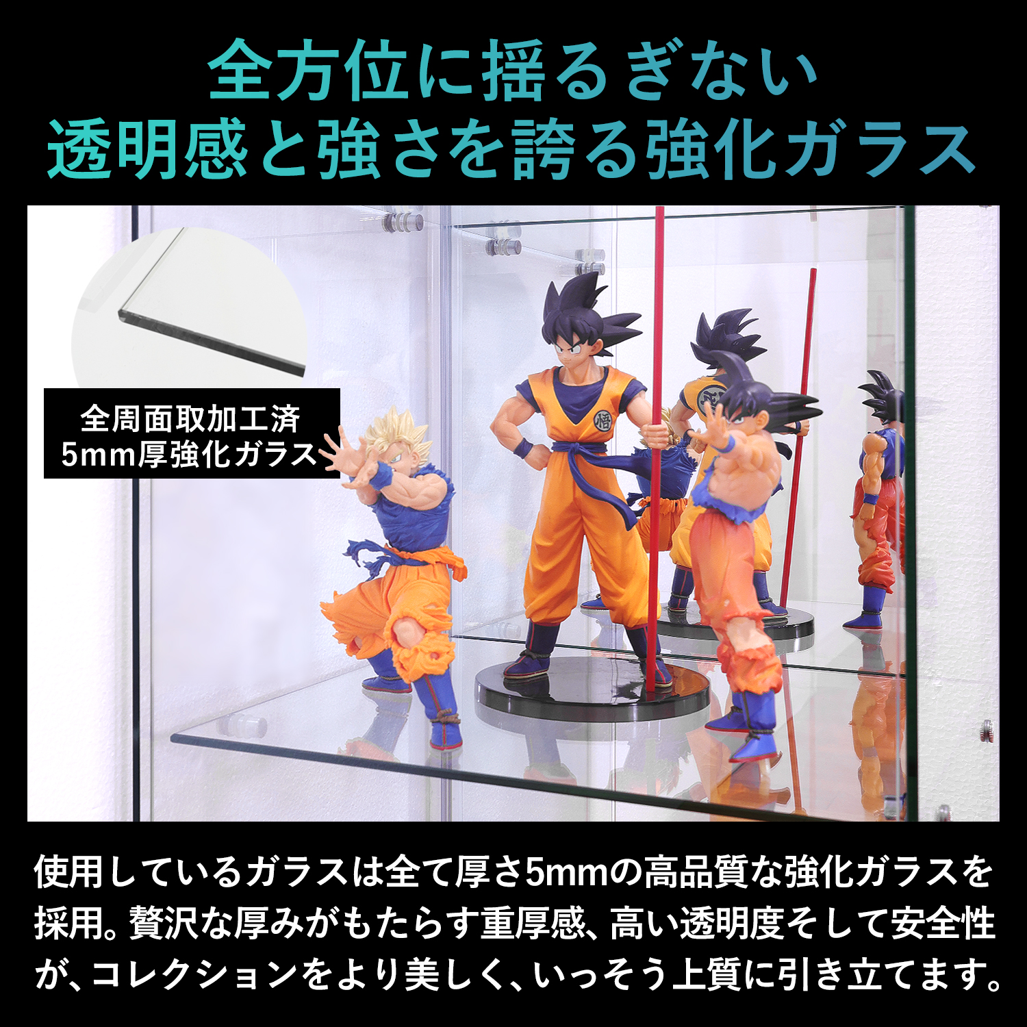 地球家具 ガラスコレクションケース ルミグス LUMIGS 幅60cm ミドル 高
