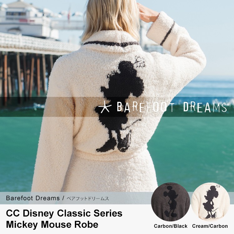関税込み♪ Barefoot Dreams × Disney ミッキー バスローブ Barefooot Dreams アダルト ローブ バスローブ ガウン CC Mickey