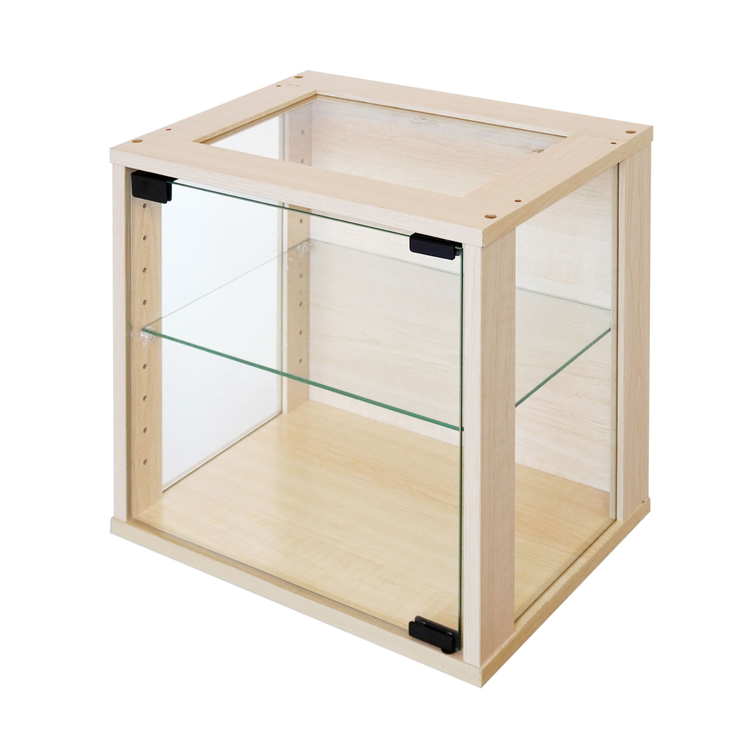 地球家具 キューブボックス ガラス扉 側面・天板ガラス タイプ cubebox