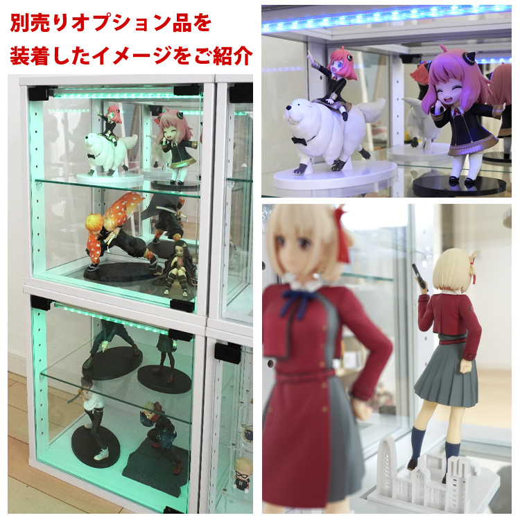 コレクション キューブボックス ガラス扉 側面・天板・地板ガラスタイプ CCB コレクションケース 収納 | 地球家具 | 10