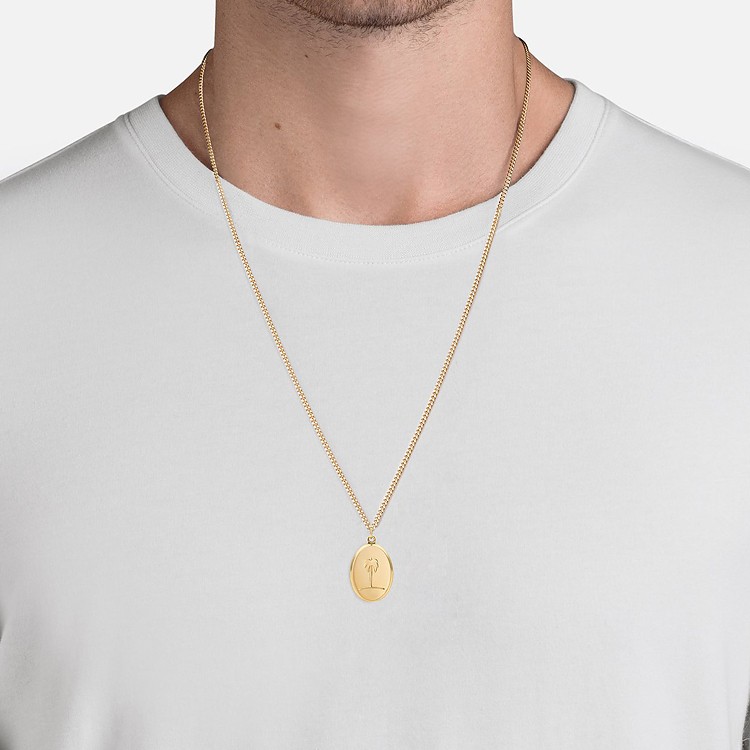 ミアンサイ ネックレス Miansai Palm Tree Necklace, Gold
